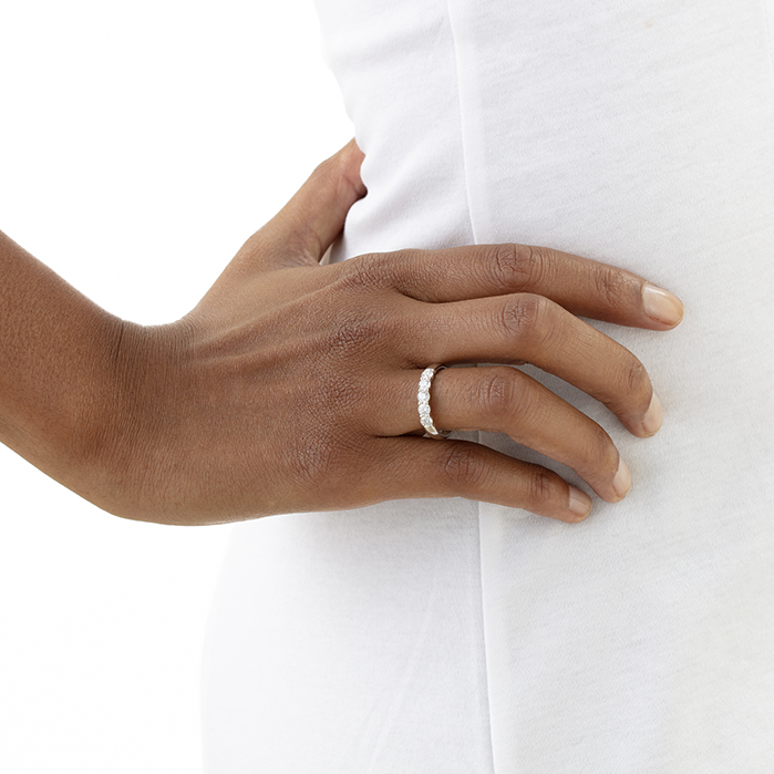 0.75 ctw. Signature 5 Stone Band in 18K White Gold