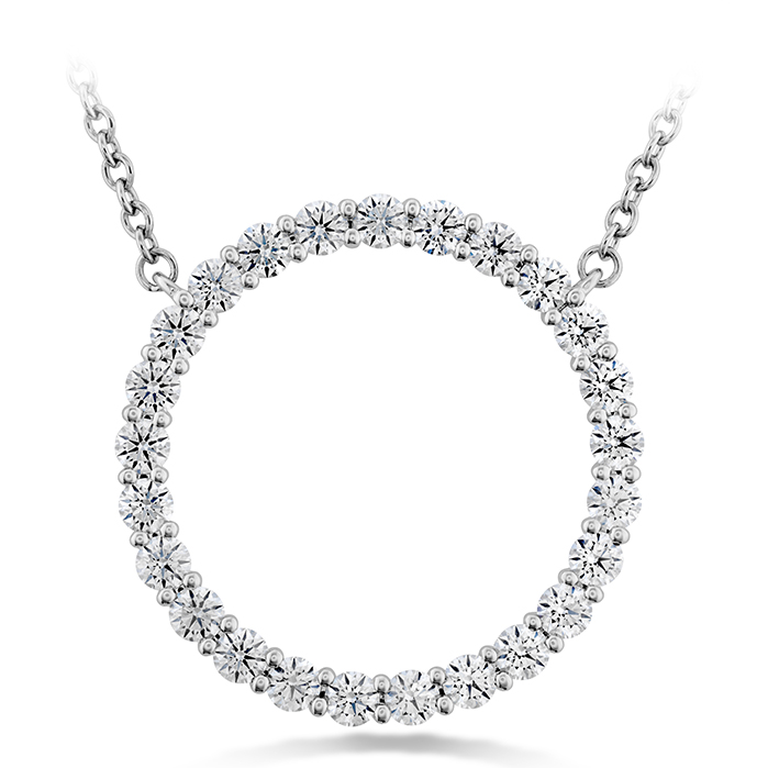 0.66 ctw. Signature Circle Pendant - Large in 18K White Gold