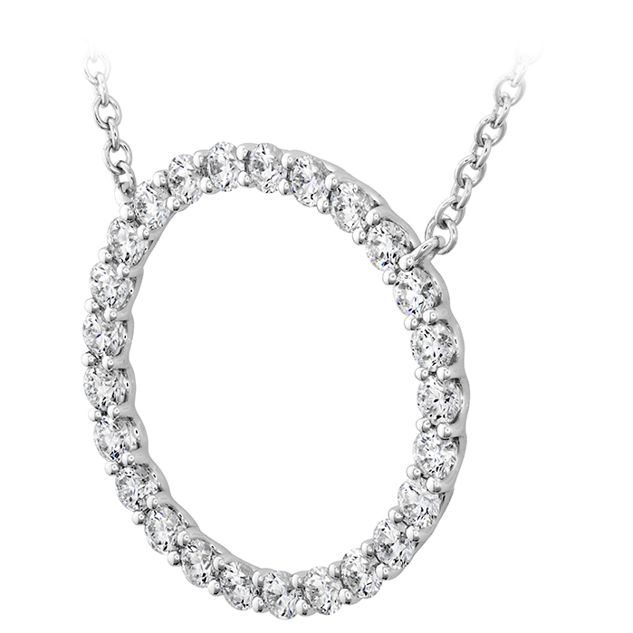 0.66 ctw. Signature Circle Pendant - Large in 18K White Gold