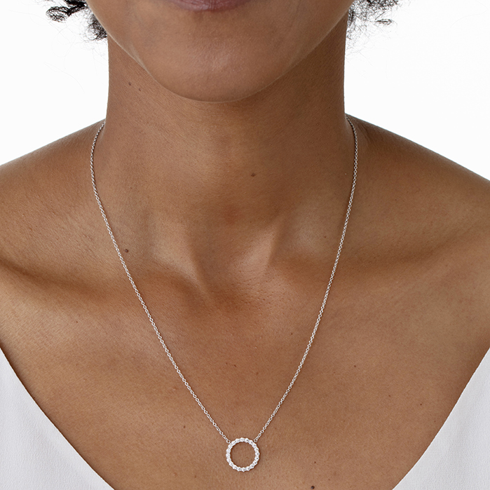 0.4 ctw. Signature Circle Pendant - Medium in 18K Yellow Gold