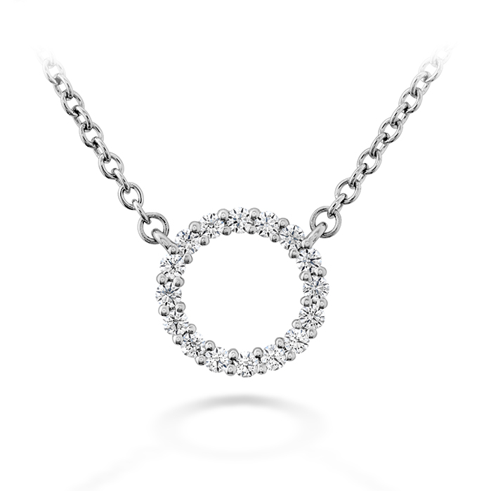 0.12 ctw. Signature Circle Pendant - Small in 18K White Gold