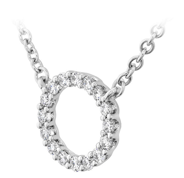 0.12 ctw. Signature Circle Pendant - Small in 18K White Gold