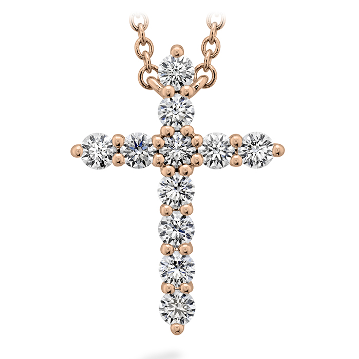 0.5 ctw. Signature Cross Pendant - Large in 18K Rose Gold