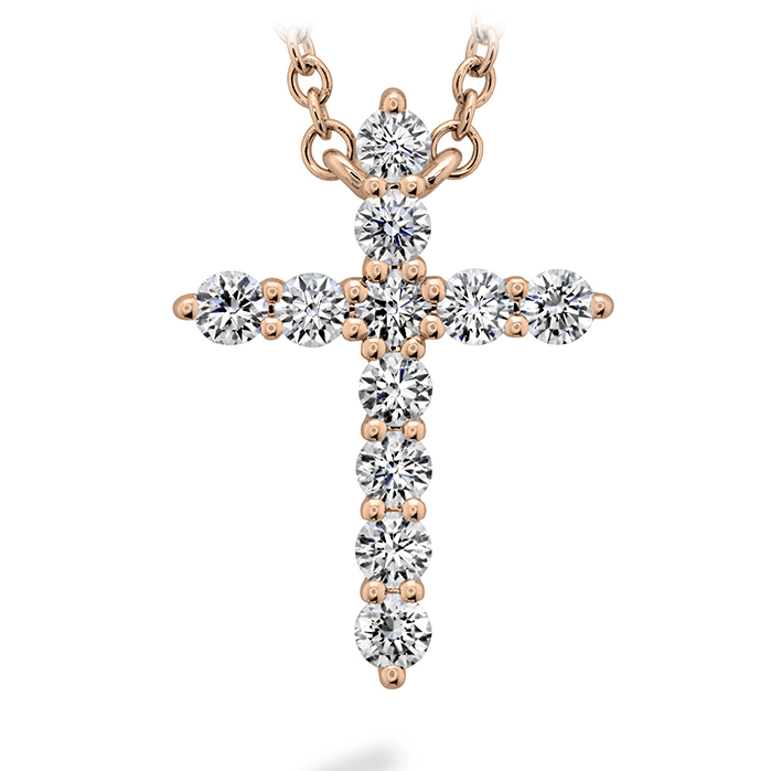 0.32 ctw. Signature Cross Pendant - Medium in 18K Rose Gold