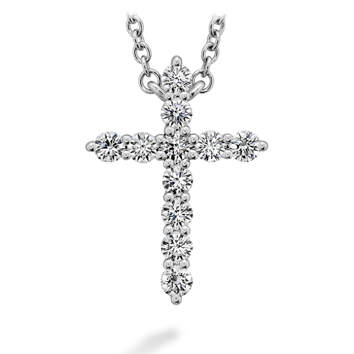 0.32 ctw. Signature Cross Pendant - Medium in 18K White Gold