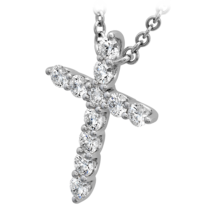 0.32 ctw. Signature Cross Pendant - Medium in 18K White Gold