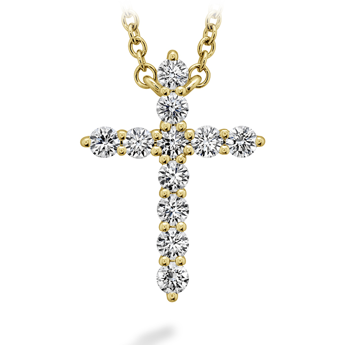 0.32 ctw. Signature Cross Pendant - Medium in 18K Yellow Gold