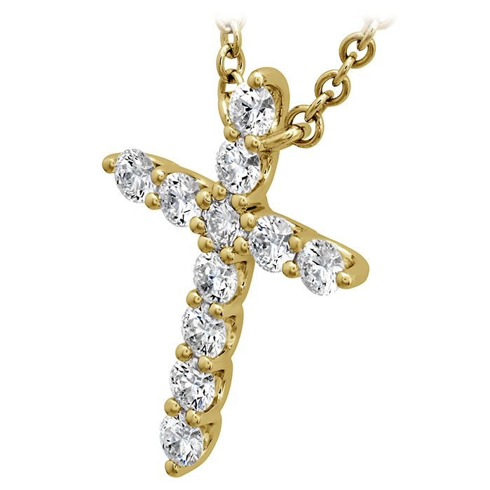0.32 ctw. Signature Cross Pendant - Medium in 18K Yellow Gold