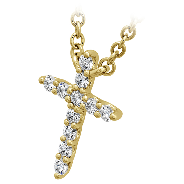 0.11 ctw. Signature Cross Pendant - Small in 18K Yellow Gold