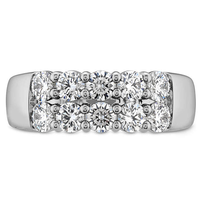 1 ctw. Signature Double Row Ring in 18K White Gold