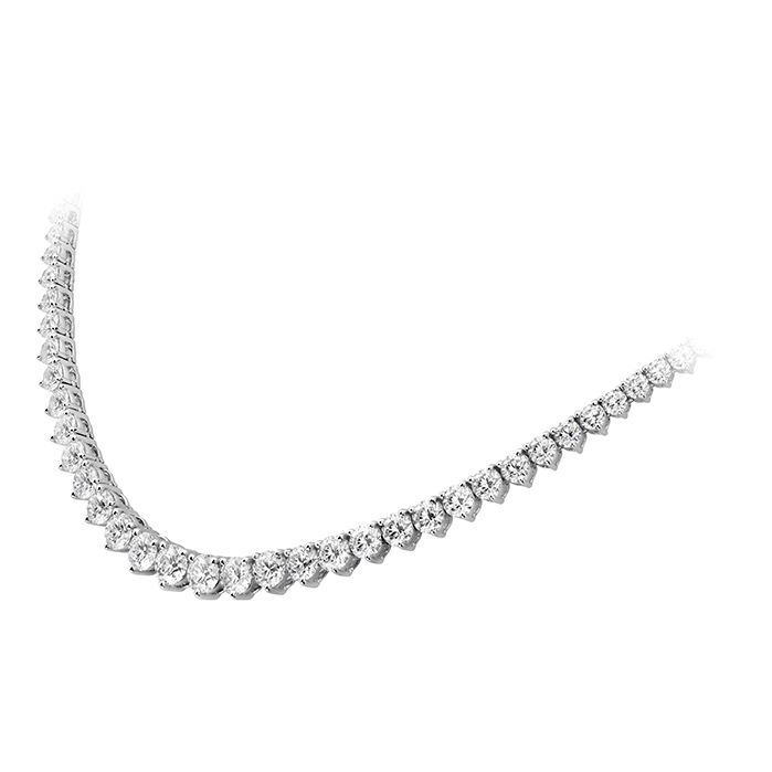 10.09 ctw. HOF Signature Graduated Line Necklace in 18K White Gold