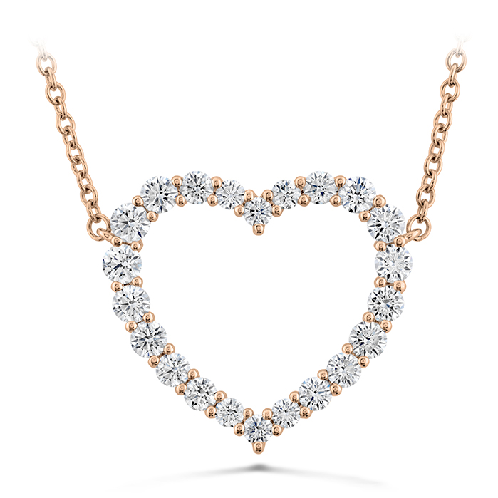 0.67 ctw. Signature Heart Pendant - Large in 18K Rose Gold