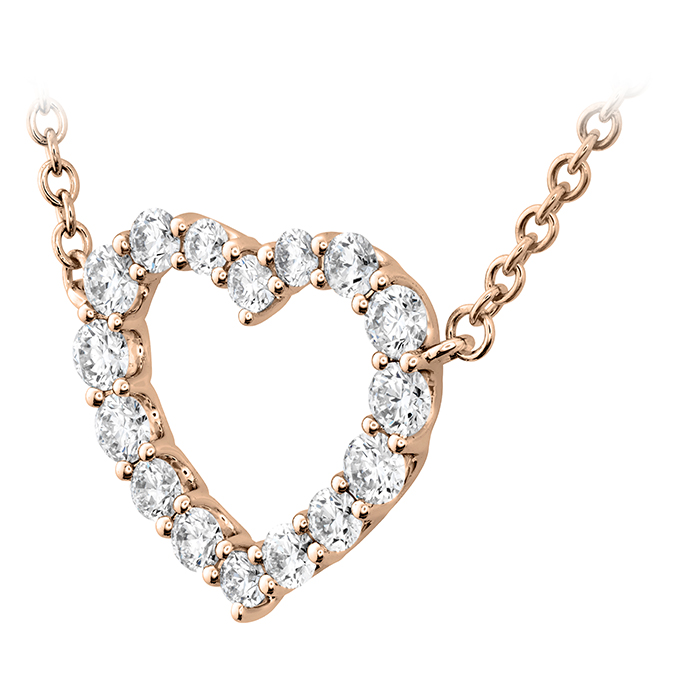 0.39 ctw. Signature Heart Pendant - Medium in 18K Rose Gold