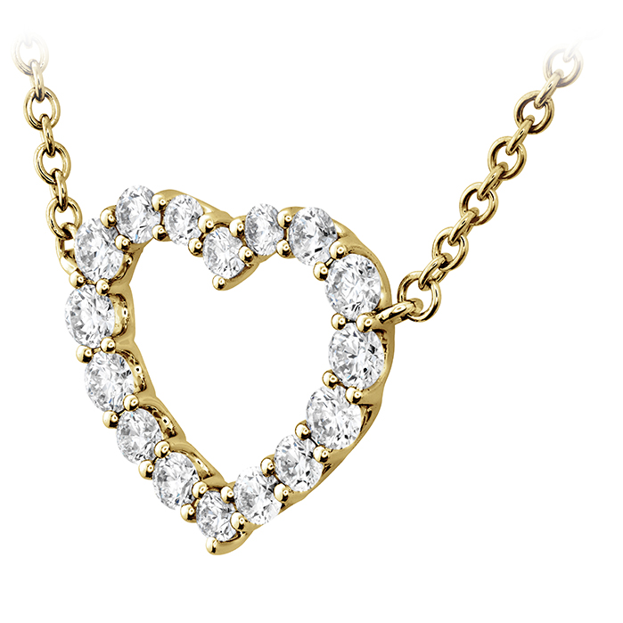 0.39 ctw. Signature Heart Pendant - Medium in 18K Yellow Gold