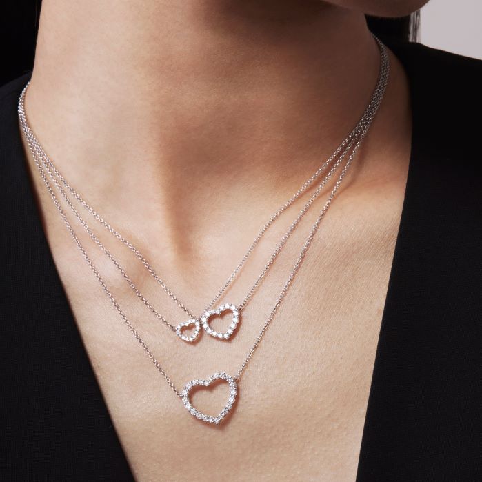 0.11 ctw. Signature Heart Pendant - Small in 18K Rose Gold