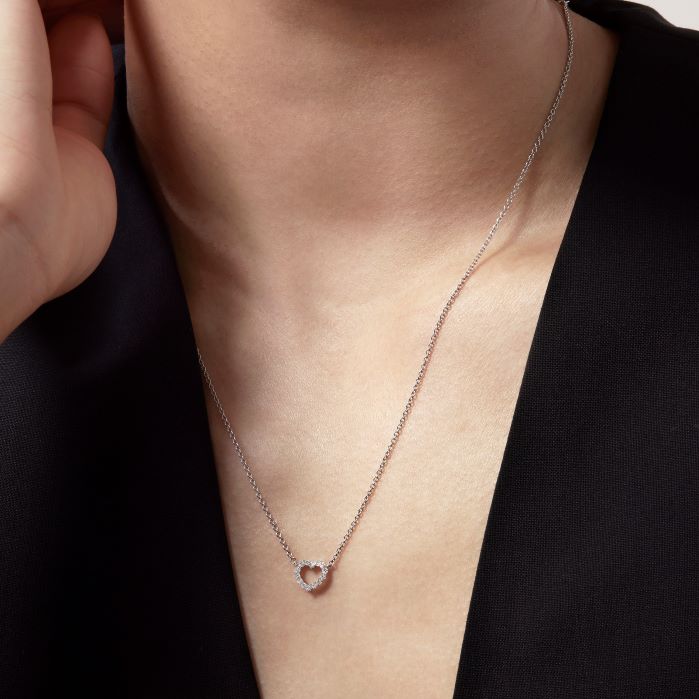 0.11 ctw. Signature Heart Pendant - Small in 18K Yellow Gold