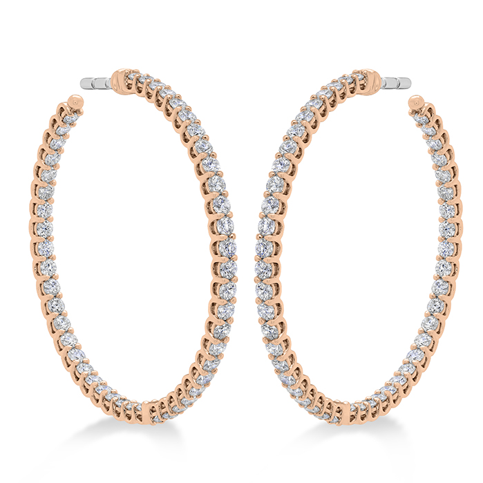 2.22 ctw. Signature Inside Out Hoop - Medium in 18K Rose Gold