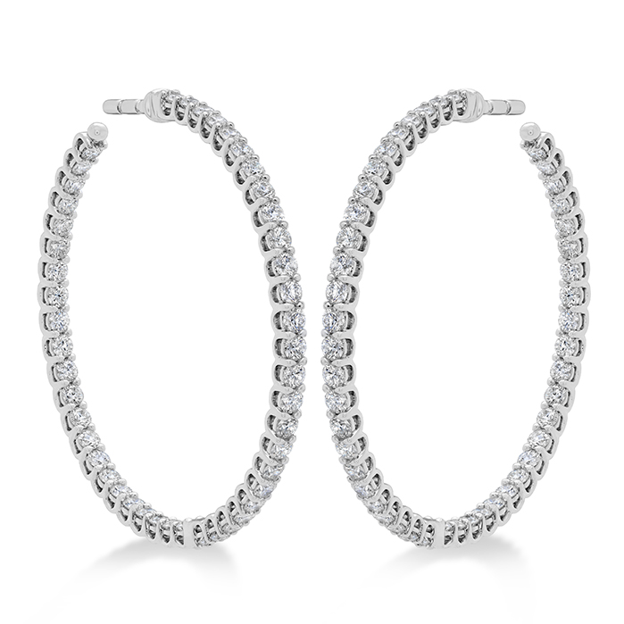 2.22 ctw. Signature Inside Out Hoop - Medium in 18K White Gold