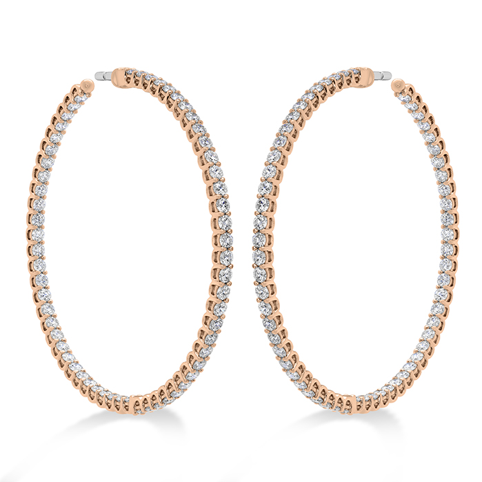 3.24 ctw. Signature Inside Out Hoop - Large in 18K Rose Gold
