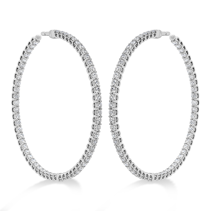 3.24 ctw. Signature Inside Out Hoop - Large in 18K Rose Gold