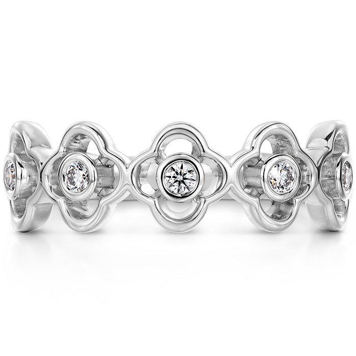 0.15 ctw. Signature Petal Bezel Band in Platinum