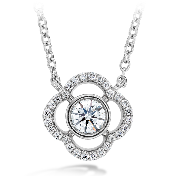 0.28 ctw. Signature Petal Bezel Pendant in 18K Rose Gold