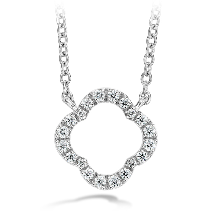 0.1 ctw. Signature Petal Pendant Small in 18K White Gold