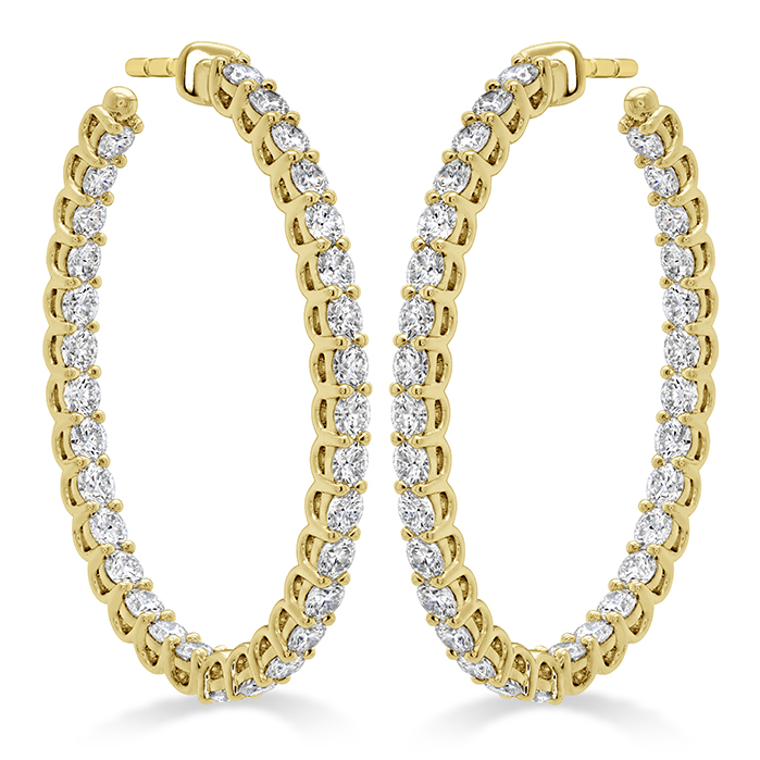 2.66 ctw. Signature Oval Hoop - Large in 18K Yellow Gold