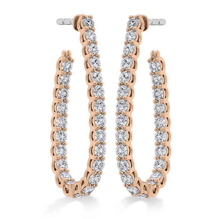 2 ctw. Signature Pear Hoop - Medium in 18K Rose Gold