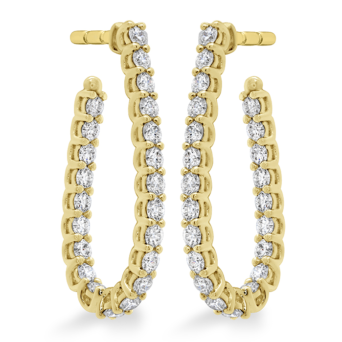 0.86 ctw. Signature Pear Hoop - Small in 18K Yellow Gold