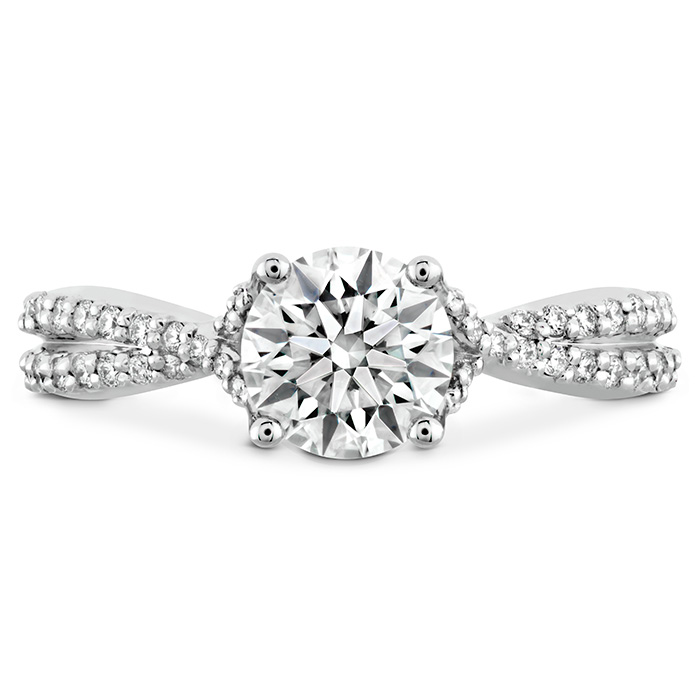 0.22 ctw. Simply Bridal Diamond Intensive Twist Engagement Ring in 18K White Gold