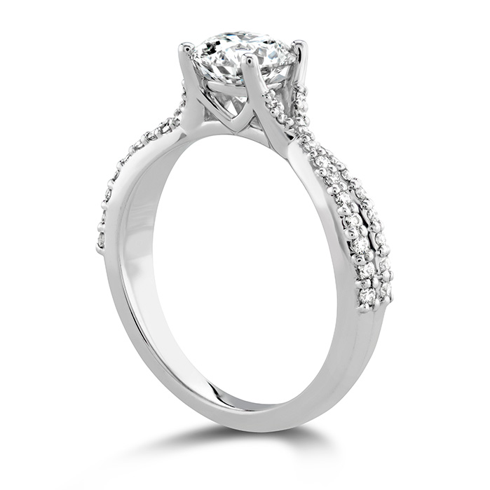 0.22 ctw. Simply Bridal Diamond Intensive Twist Engagement Ring in 18K White Gold