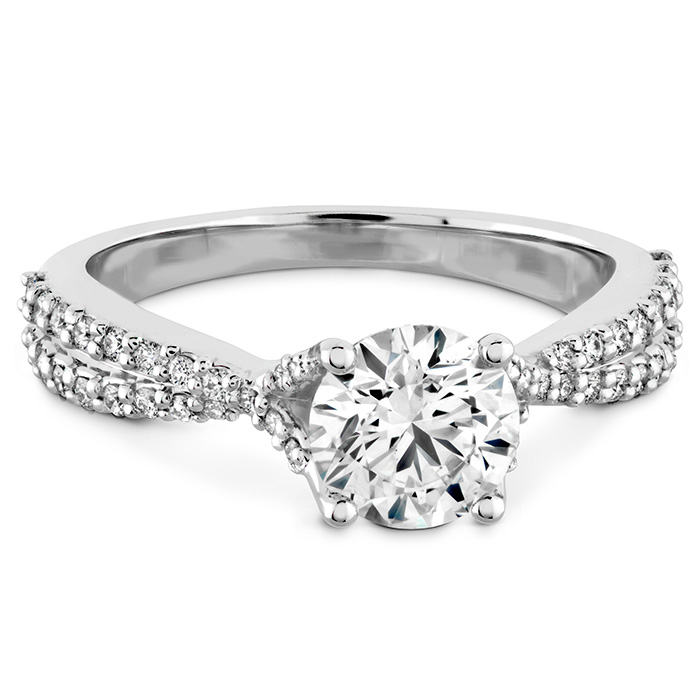 0.22 ctw. Simply Bridal Diamond Intensive Twist Engagement Ring in 18K White Gold