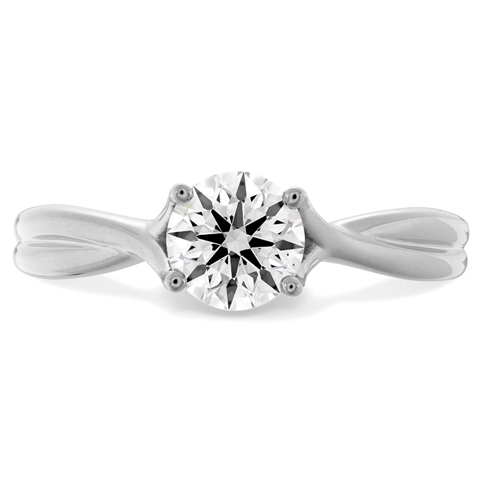 0.33 ctw. Simply Bridal Twist Solitaire Engagement Ring in 18K White Gold