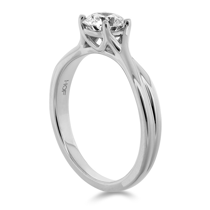 0.33 ctw. Simply Bridal Twist Solitaire Engagement Ring in 18K White Gold