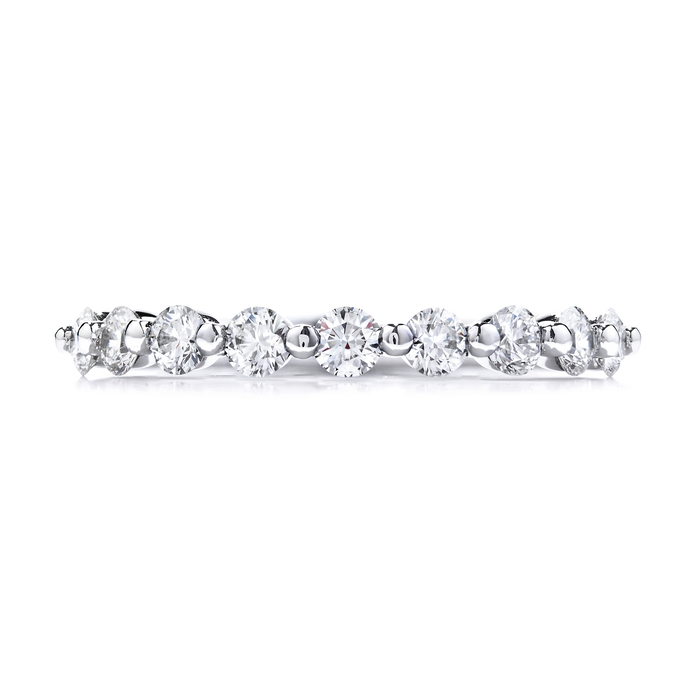 0.85 ctw. Multiplicity Single Prong 3/4 Band in Platinum