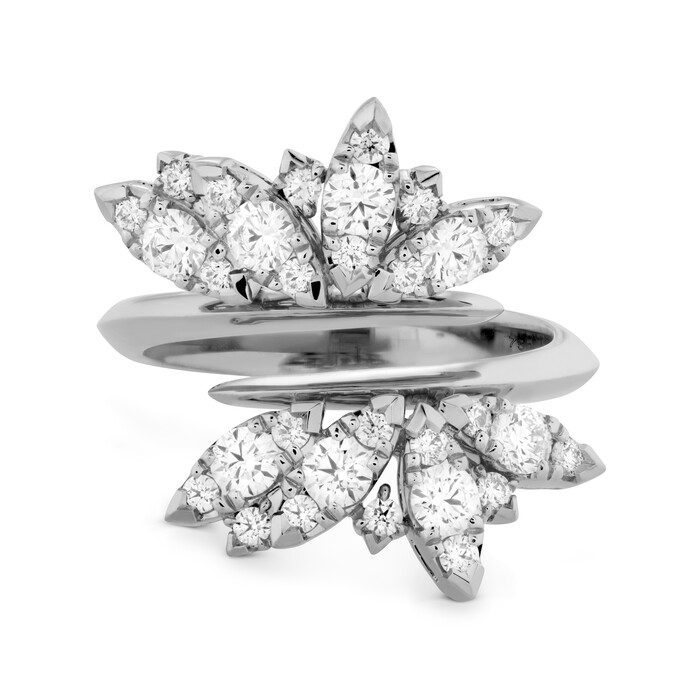 0.55 ctw. White Kites Feathers Wrap Ring in 18K Rose Gold