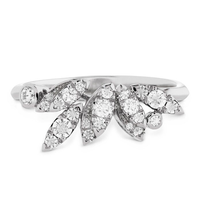 0.33 ctw. White Kites Feathers Ring in 18K White Gold