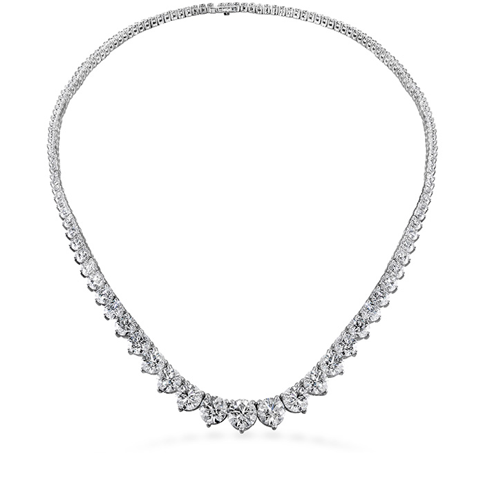 20 ctw. Temptation Three-Prong Necklace in 18K White Gold