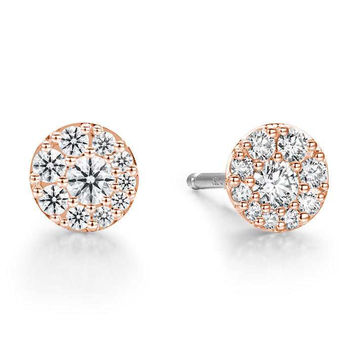 0.34 ctw. Tessa Diamond Circle Earrings in 18K Rose Gold