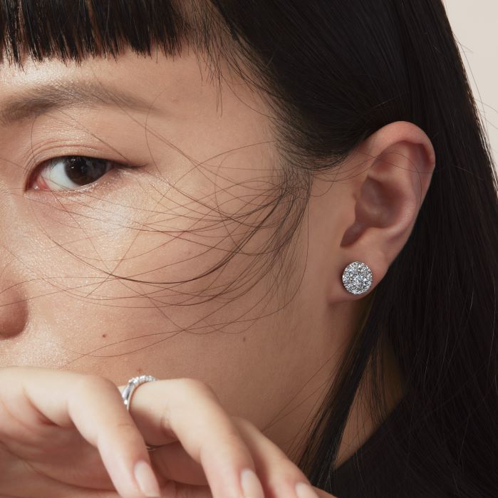 0.5 ctw. Tessa Diamond Circle Earrings in 18K Rose Gold