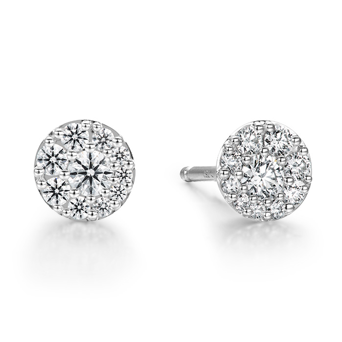 0.34 ctw. Tessa Diamond Circle Earrings in 18K White Gold