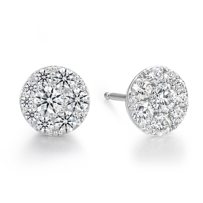 1.02 ctw. Tessa Diamond Circle Earrings in 18K White Gold