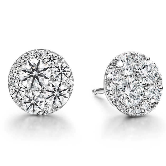 2.04 ctw. Tessa Diamond Circle Earrings in 18K White Gold