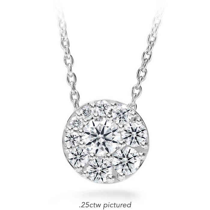 2.18 ctw. Tessa Diamond Circle Pendant in 18K White Gold