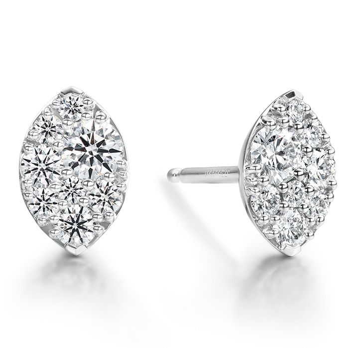0.5 ctw. Tessa Navette Earrings in 18K White Gold