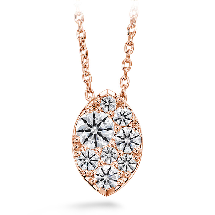 0.5 ctw. Tessa Diamond Navette Pendant in 18K Rose Gold