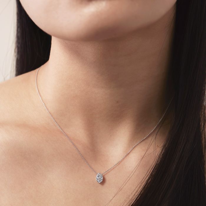 0.25 ctw. Tessa Diamond Navette Pendant in 18K Yellow Gold