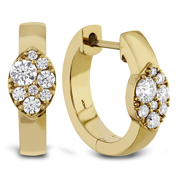 0.34 ctw. Tessa Navette Huggies in 18K Yellow Gold