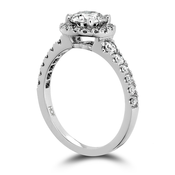 0.55 ctw. Transcend Premier HOF Halo Engagement Ring in 18K White Gold-2